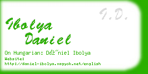 ibolya daniel business card